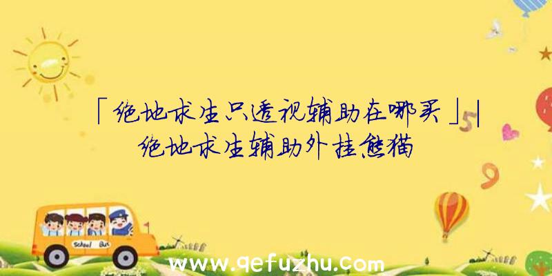 「绝地求生只透视辅助在哪买」|绝地求生辅助外挂熊猫